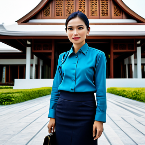 Home 15 와인 감별 실무 사례 - Modern Thai Architect**
"A professional Thai architect, dressed in modest, stylish attire, standing...